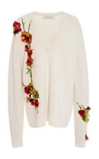 Prabal Gurung Embroidered V-neck Sweater