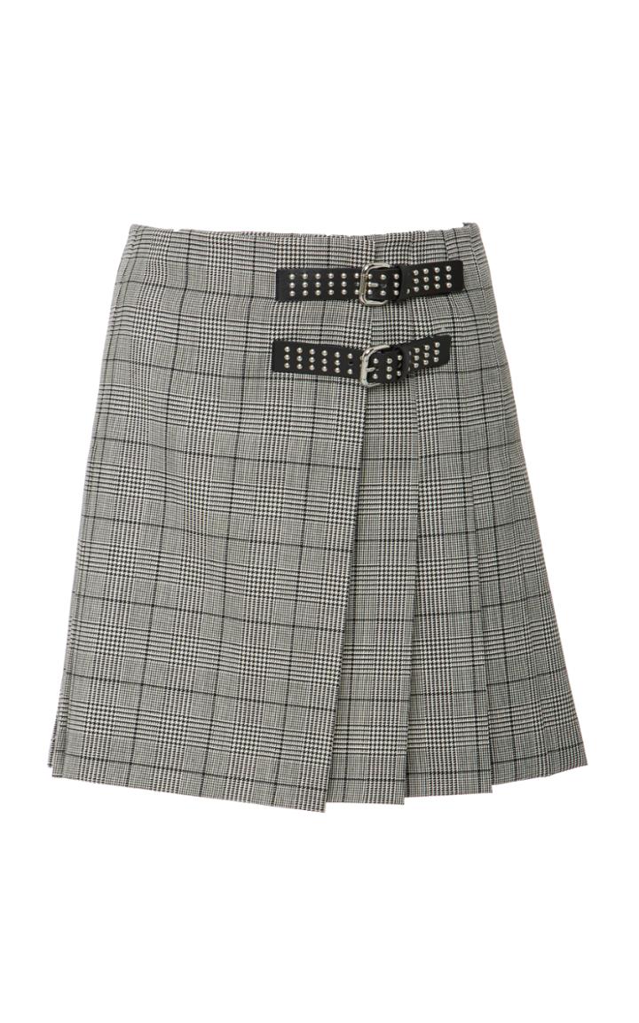 Red Valentino Pleated Wrap Mini Skirt