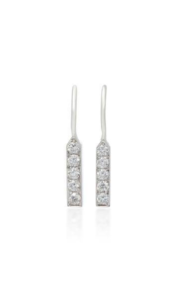 Emily P. Wheeler 14k White Gold And Diamond Short Line Earrings