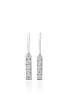 Emily P. Wheeler 14k White Gold And Diamond Short Line Earrings