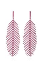 Sidney Garber Ruby Pave Feathers That Move Earrings