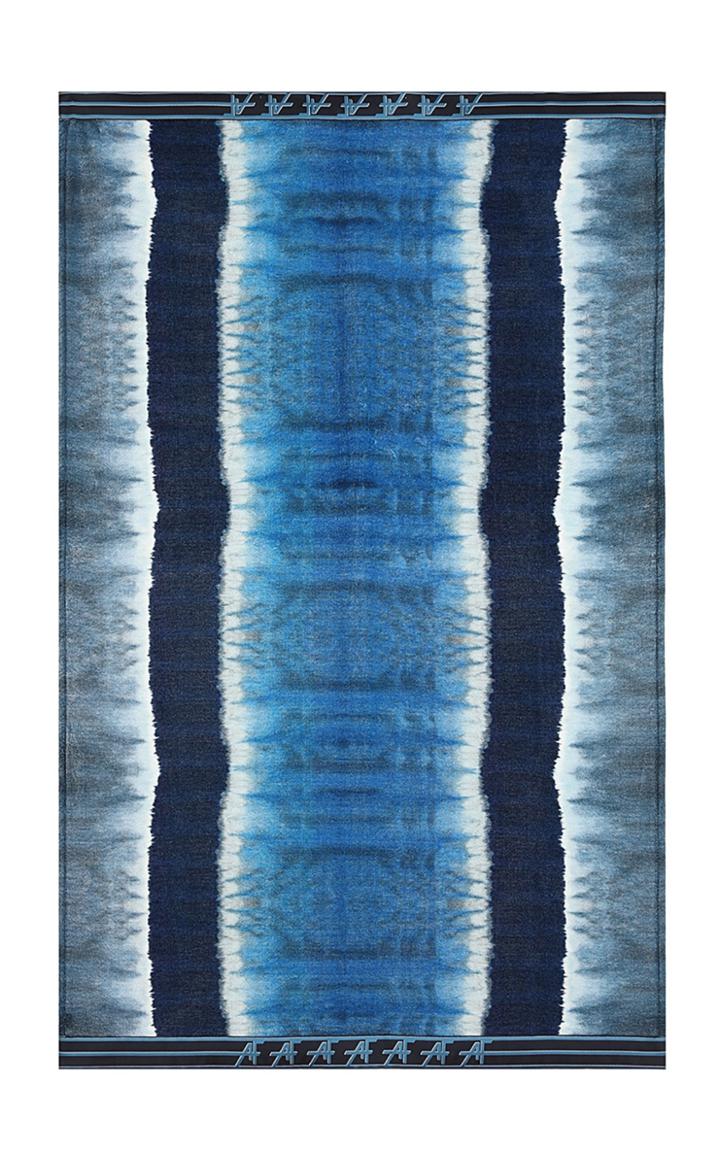 Moda Operandi Alberta Ferretti Oceanic Tie-dye Printed Logo Cotton Pareo
