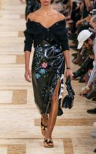 Moda Operandi Miu Miu Floral-printed Vinyl Skirt Size: 36