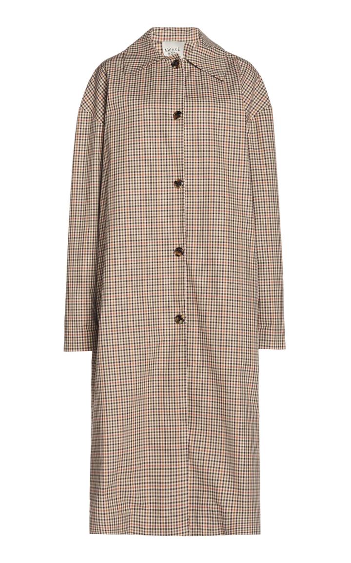 Moda Operandi A.w.a.k.e. Mode Oversized Checked Cotton Coat