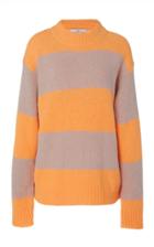 Tibi Cozette Stripe Alpaca Sweater Easy Pullover