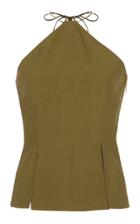 Matriel Halter Blouse With Slits