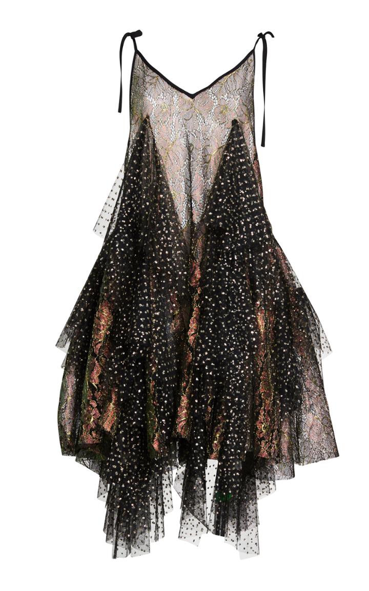Romance Was Born Photonic Lace Frill Dress
