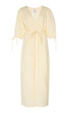 Moda Operandi Gl Hrgel Gathered-waist Linen Midi Dress Size: Xs