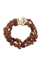Cult Gaia Nora Gold-tone And Wood Choker