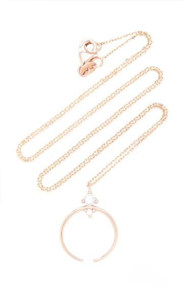 Sophie Ratner 14k Rose Gold Diamond Necklace
