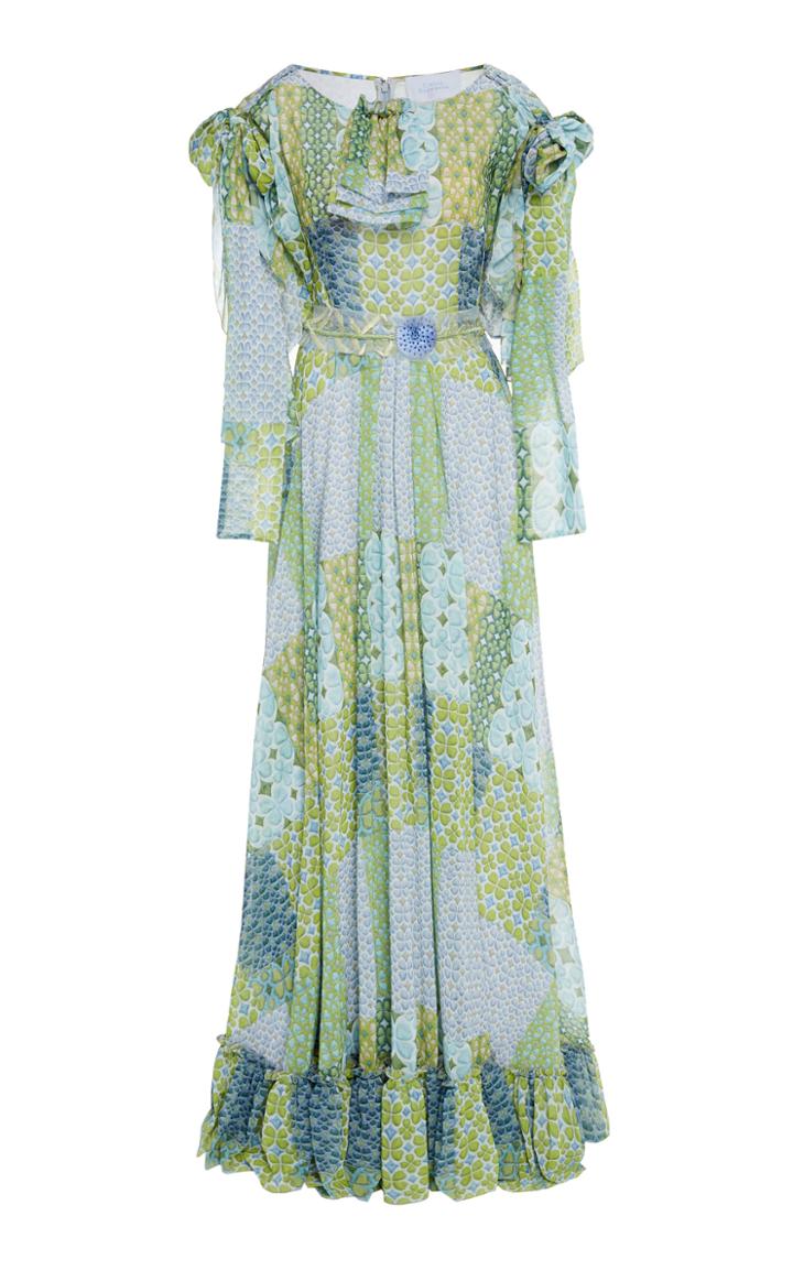Luisa Beccaria Juliet Sleeve Chiffon Dress
