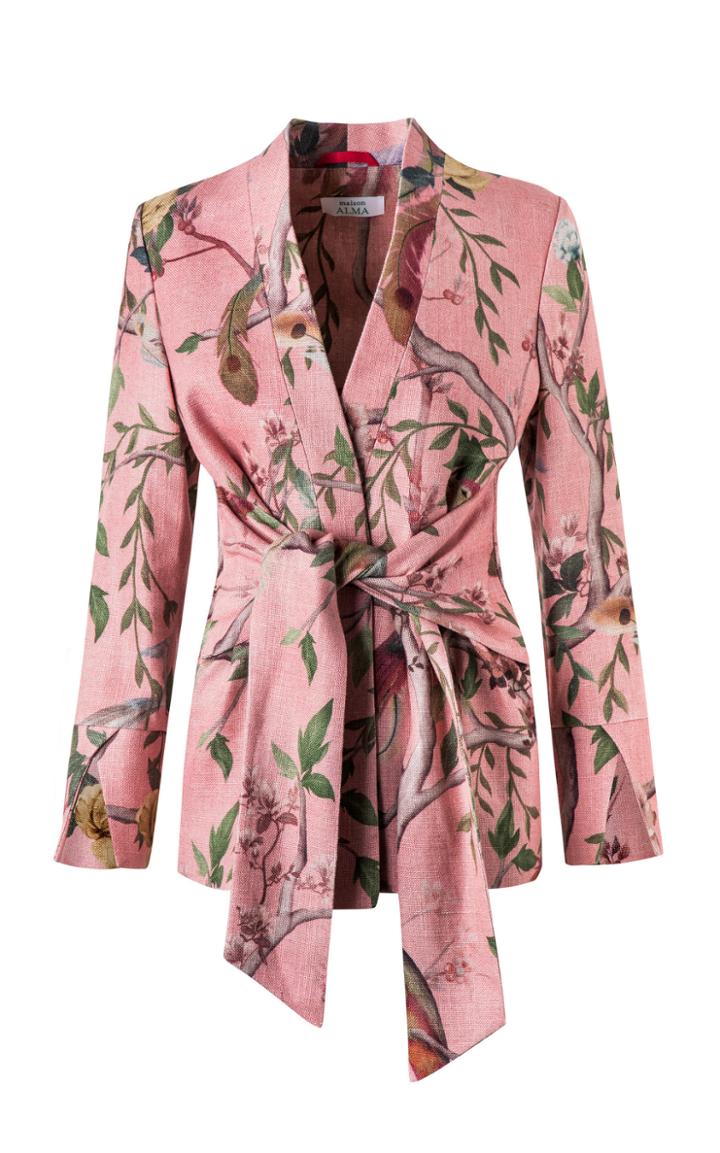 Maison Alma Paraiso Rose Wrap Coat