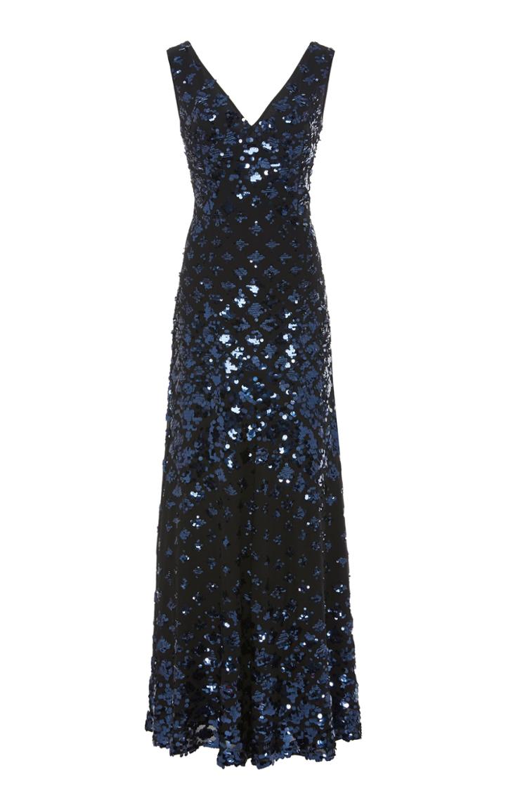 Tory Burch Sequin-embellished Crepe Maxi Dress