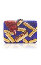 Judith Leiber Couture Crinkle Cut Slim Side Clutch