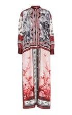 For Restless Sleepers Galene Mixed-print Silk Maxi Dress