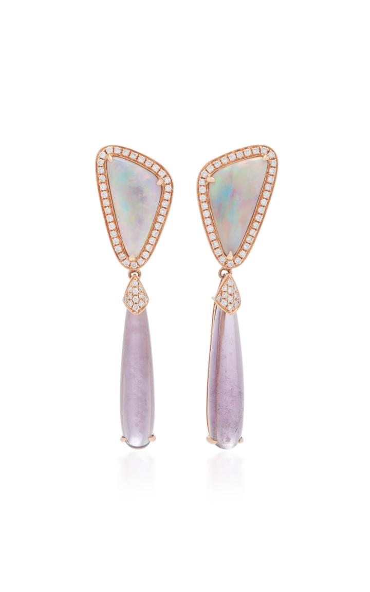 Dana Rebecca 14k White Gold Multi-stone Earrings