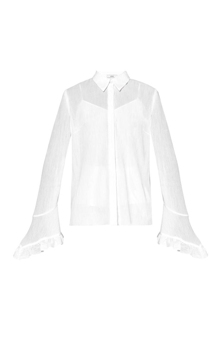 Moda Operandi Erdem Alaric Collared Ruffle Sleeve Top