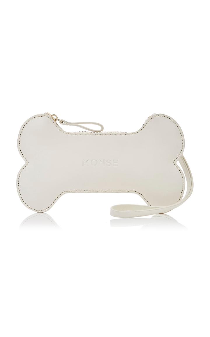 Monse Bone Leather Clutch