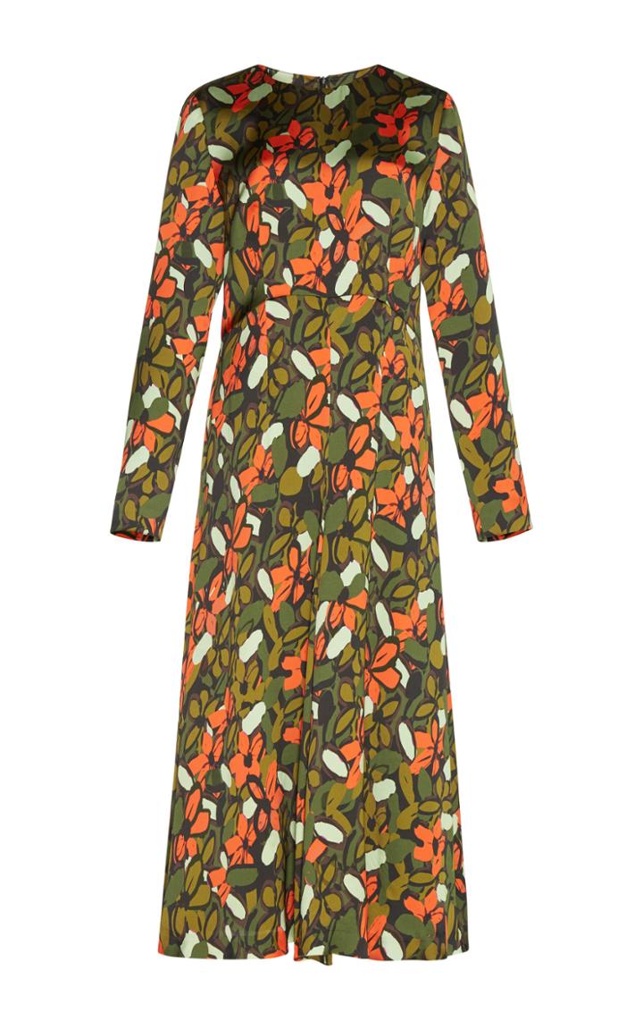 Goen.j Long Sleeve Floral Dress