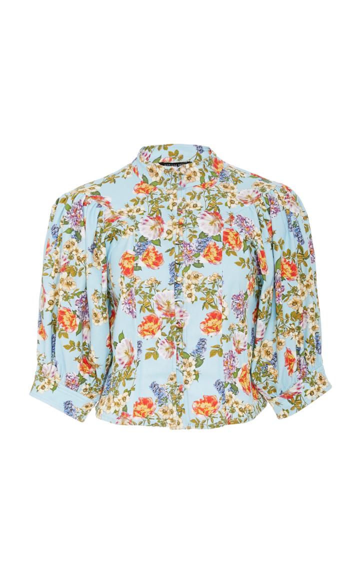 Marissa Webb Jules Printed Cotton Blend Top