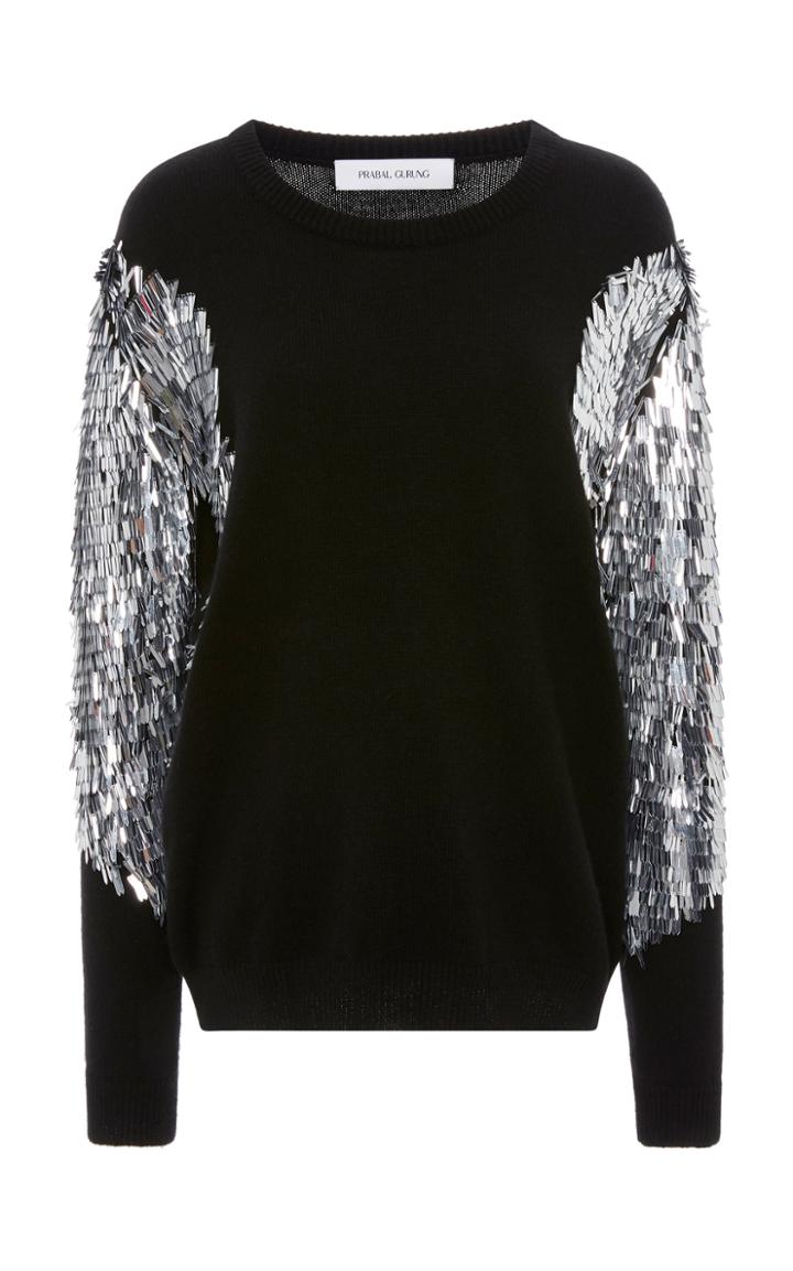 Prabal Gurung Paillete Embellished Crewneck