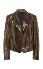 Brunello Cucinelli Metallic Leather Jacket