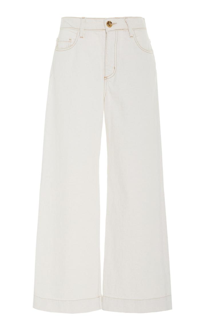 Nobody Denim Skylar High-rise Cropped Wide-leg Jeans