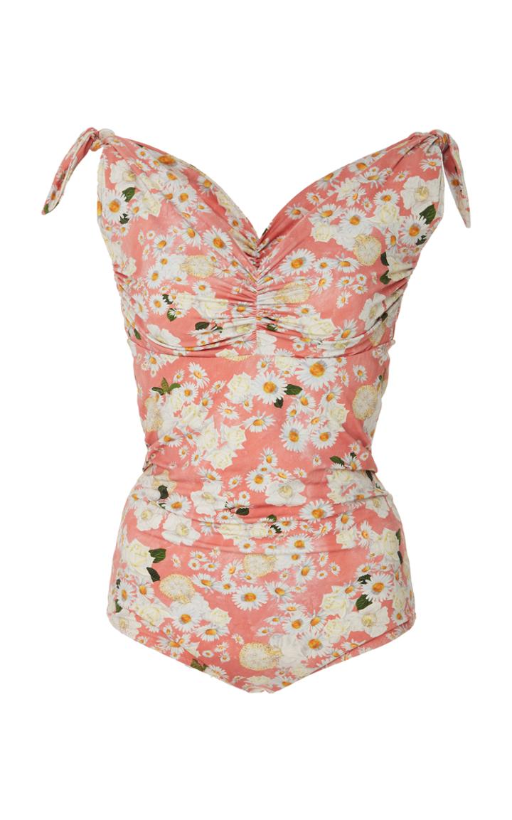 Isolda Trancoso Gathered Bow One Piece