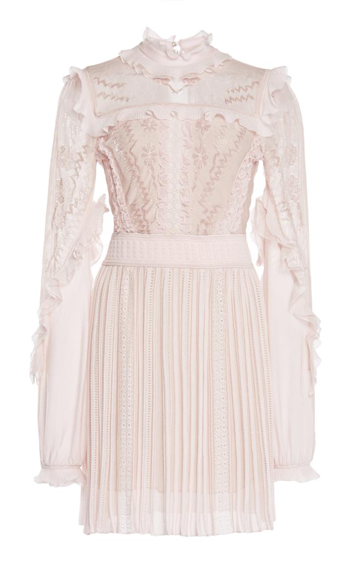 Zuhair Murad Pleated Ruffle Mini Dress