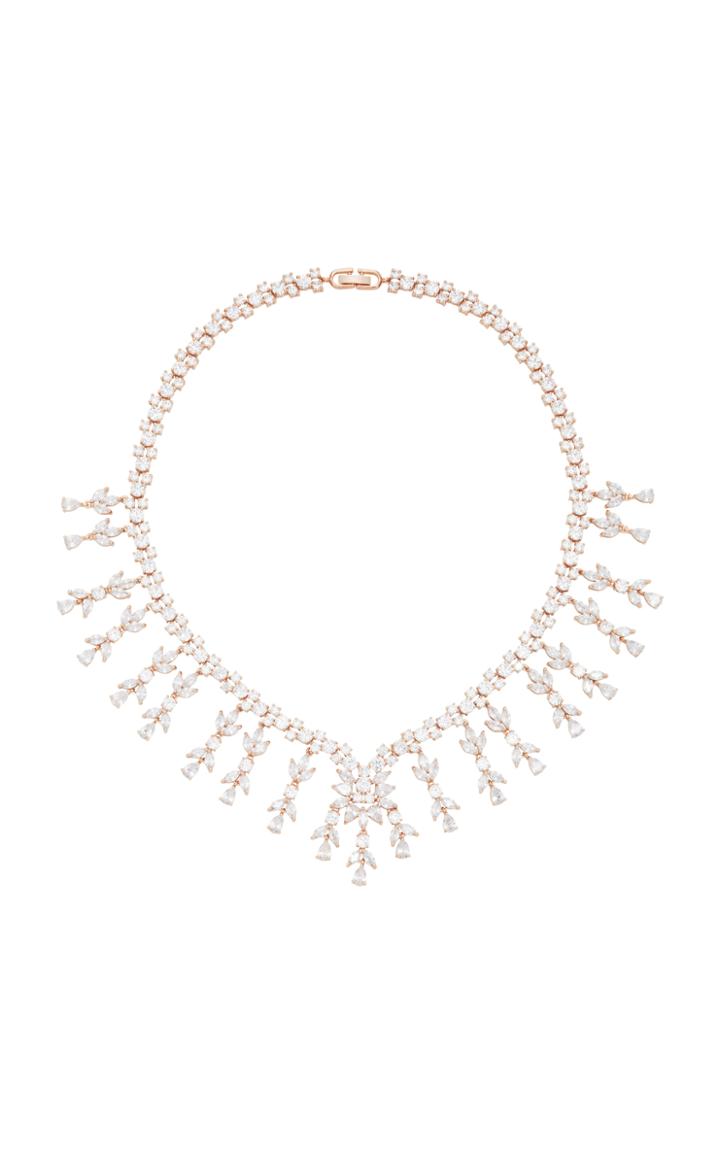 Fallon Monarch Weeping Fern Metal And Crystal Necklace