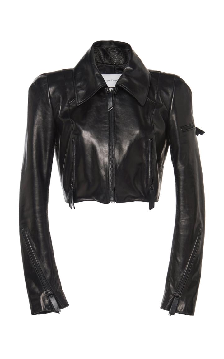 Olivier Theyskens Nasta Cropped Leather Jacket
