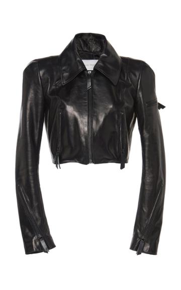 Olivier Theyskens Nasta Cropped Leather Jacket