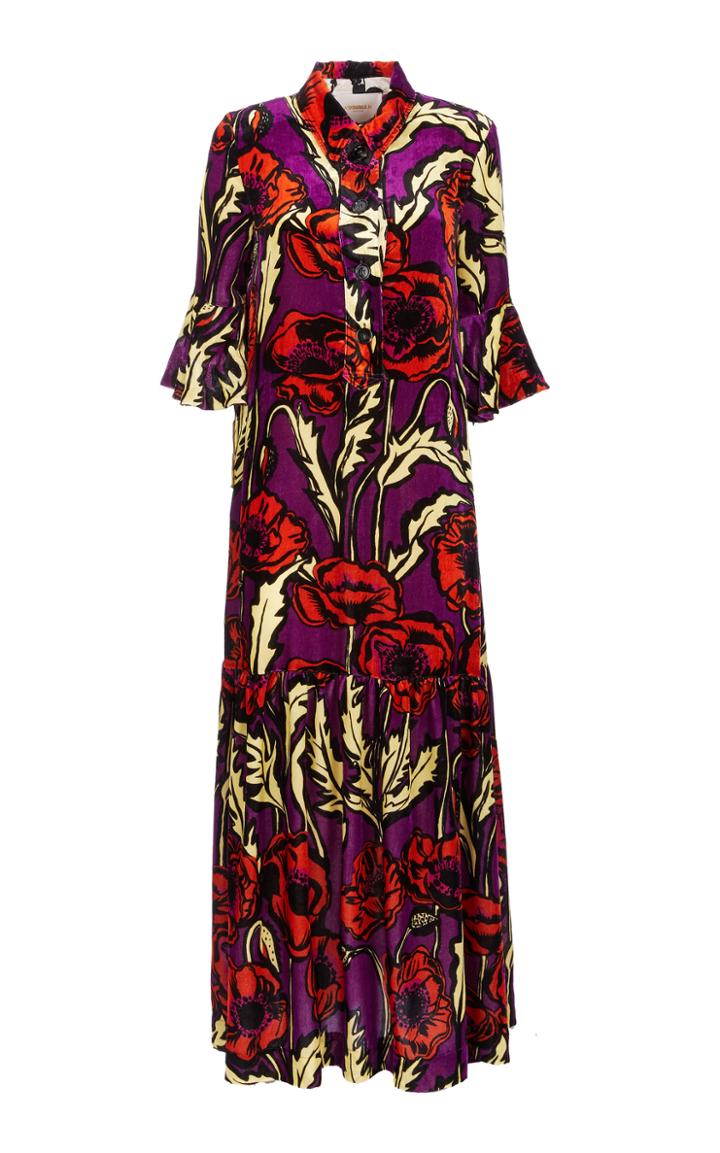 Moda Operandi La Doublej Artemis Printed Satin Dress