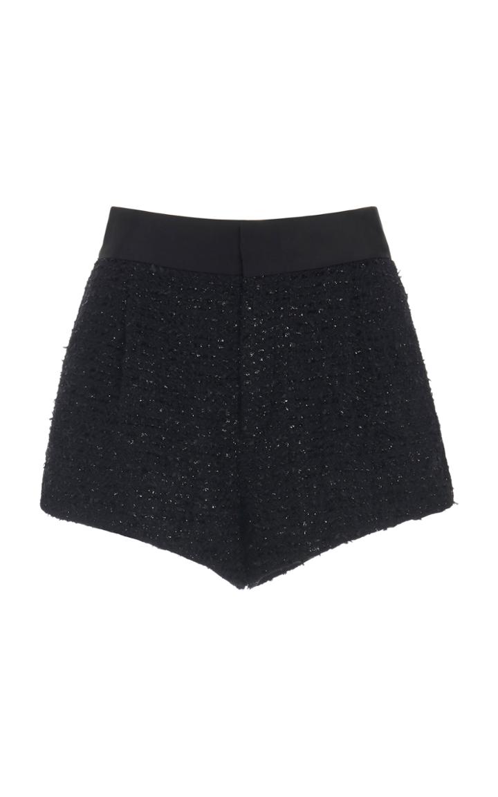 Moda Operandi Dundas High-rise Metallic Tweed Shorts Size: 38