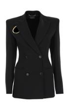 Moda Operandi Versace Cutout-detailed Crepe Double-breasted Blazer