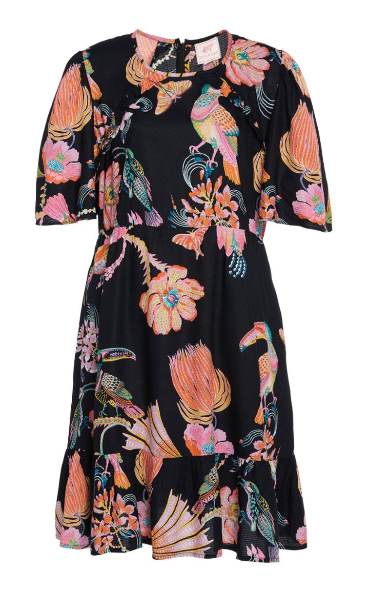 Banjanan Alice Printed Crepe De Chine Dress