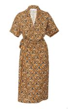 Christine Alcalay Linen Blend Midi Dress