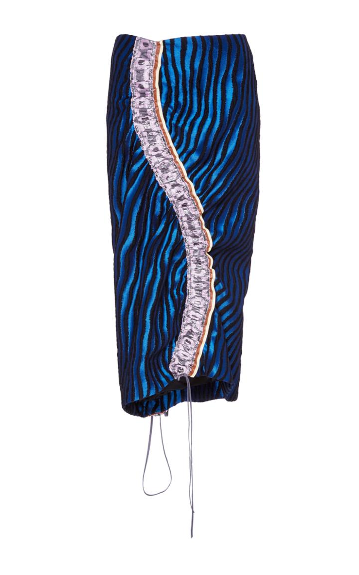 Marni Striped Ruched Skirt