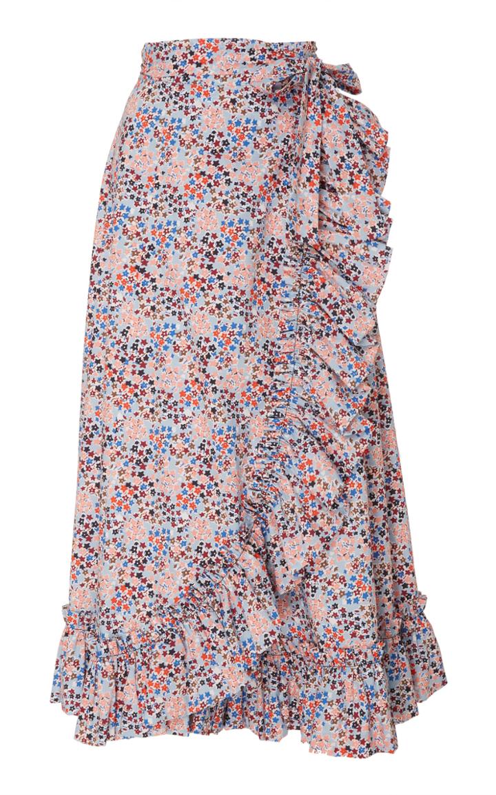 Philosophy Di Lorenzo Serafini Printed Wrap Midi Skirt