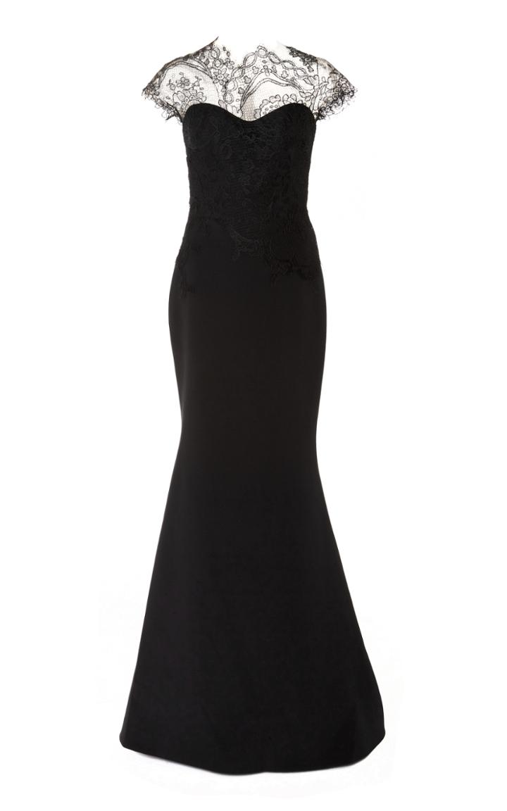 Romona Keveza Lace Bodice Gown