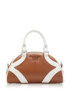 Prada Two-tone Leather Top Handle Bag