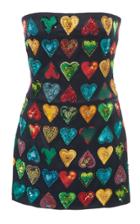 Versace Strapless Silk Mini Dress