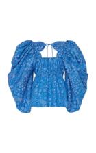 Rosie Assoulin Leg Of Mutton Patterned Jacquard Blouse