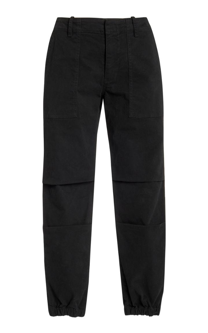 Nili Lotan Cropped Stretch Cotton-blend Slim-leg Pants