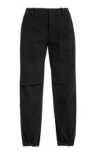 Nili Lotan Cropped Stretch Cotton-blend Slim-leg Pants