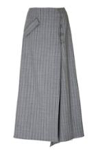 Jonathan Simkhai Pinstripe Tailoring Zip Skirt