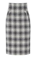 Moda Operandi Alexandre Vauthier Plaid Cotton-blend Pencil Skirt Size: 34