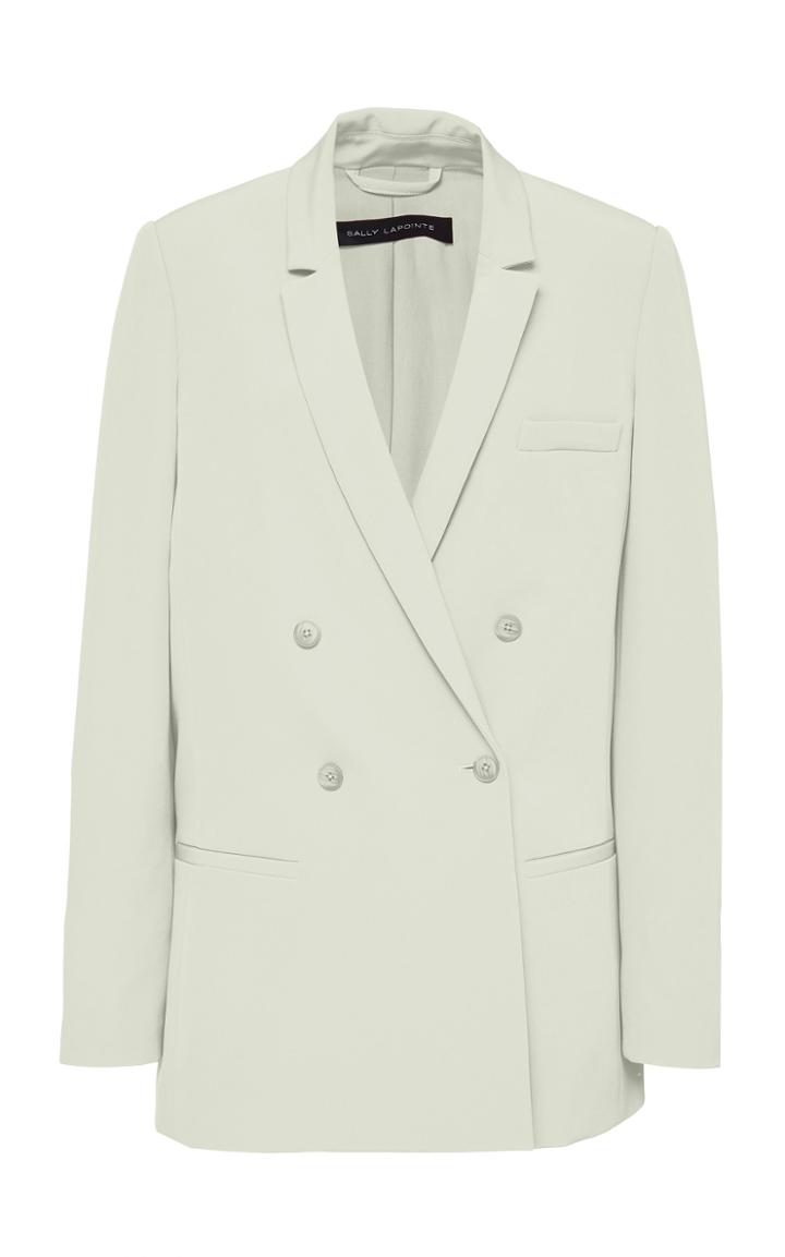 Lapointe Matte Crepe Double Breasted Blazer