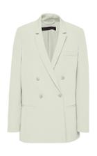 Lapointe Matte Crepe Double Breasted Blazer