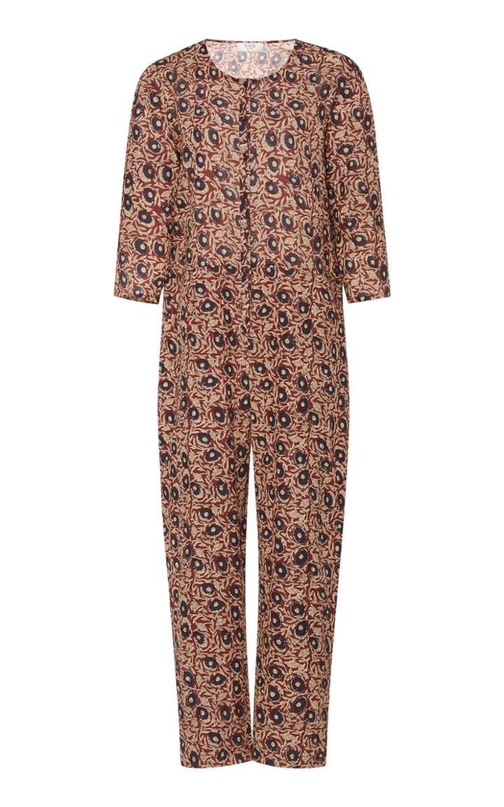 Sea Lucia Floral-print Cotton-poplin Jumpsuit Size: 0